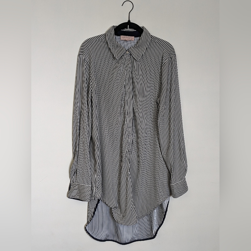 Striped button down